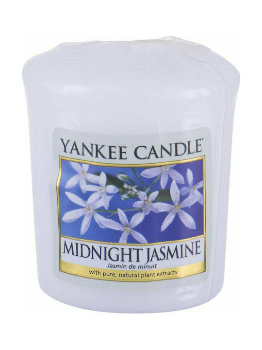 Yankee Candle Lumânare Aromată Midnight Jasmine cu Aromă Iasomia de la miezul nopții Alb 49gr 1buc