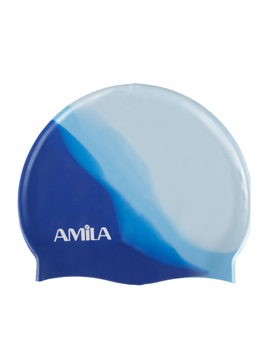 AMILA Adult Swimming Cap Made of Blue Silicone
