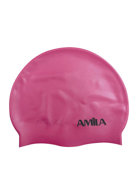 Amila Silicone Kids Swimming Cap Pink