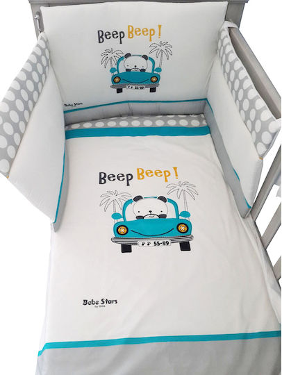 Bebe Stars Σет За Количка Beep Beep Бял 4бр