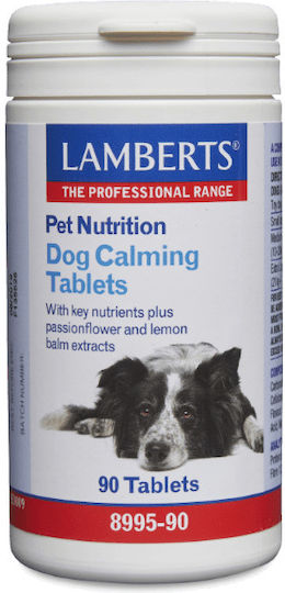 Lamberts Pet Nutrition Dog Calming Tablets Πολυβιταμίνες Σκύλου σε Δισκία 90 tabs για Διαχείριση Άγχους & Στρες