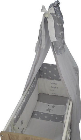 Bebe Stars Set Pentru Cradle Stars Gri 4buc piese