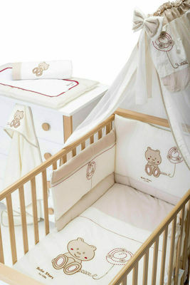 Bebe Stars Baby Crib Bedding Set Teddy Bear 4pcs Brown