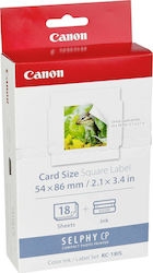 Canon KC-18IS Photo Paper 54x86 for Inkjet Printers 18 Sheets