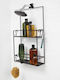 Umbra Cubiko Wall Mounted Bathroom Shelf Metallic with 2 Shelves 31x11x61cm Black Black