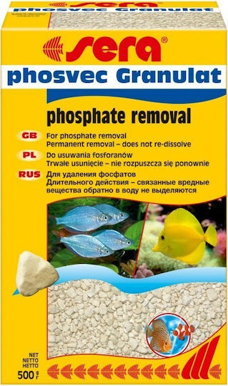 Sera Phosvec Granulat Βιολογικό Πορώδες Υλικό για Φιλτράρισμα Ενυδρείου Απορροφητικό Φωσφόρου 500gr 1τμχ