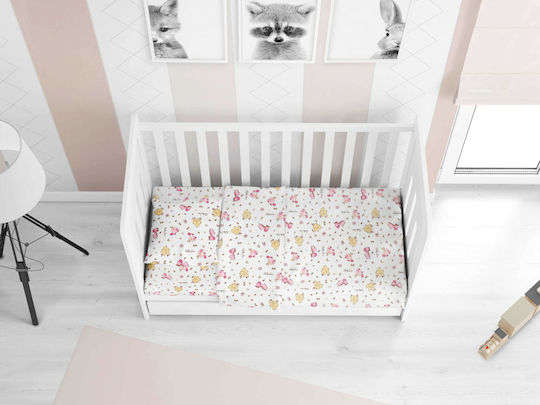 Dimcol Duvet Crib Cotton Elephant Pink 120x160cm