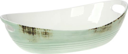 Cryspo Trio Country Οβάλ Πυρίμαχο Σκεύος από Πορσελάνη 37x37x10.2cm Green