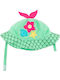 Zoocchini Kids' Hat Bucket Fabric Sunscreen Γοργόνα Green