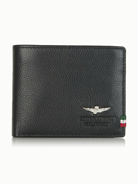 Aeronautica Militare Black Leather Men's Wallet