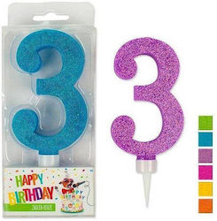 Trend Haus Birthday Candle Number "3" (Μiscellaneous colours) 942012