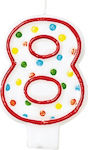 Amscan Birthday Candle Number "8" Multicolored 176008