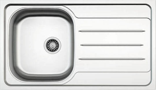 Excel 720CMAS89 Drop-In Sink Inox Satin W86xD50cm Silver