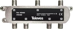 Televes F 6W 5-1220 MHz Splitter Satellite 12-17-0204 453403