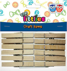 The Littlies Clothespins for Crafts 12pcs Μανταλάκια Ξύλινα 48mm 12τμχ 646523