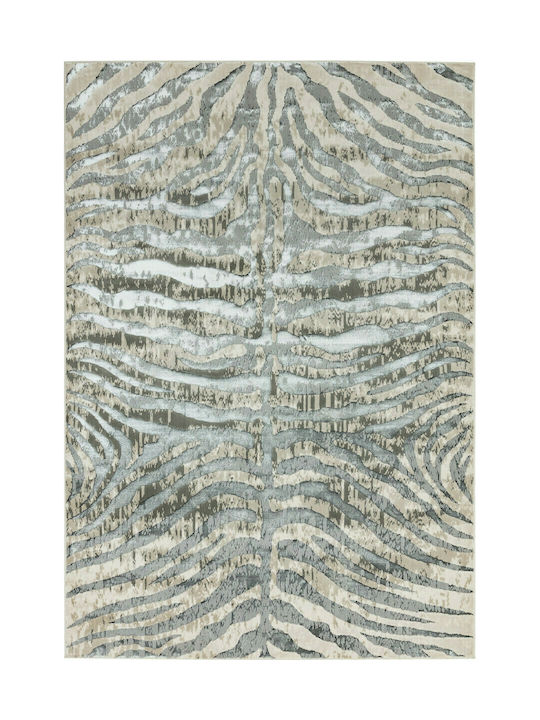 Asiatic London Quantum Rug Rectangular Quantum Zebra Grey QU04 Zebra