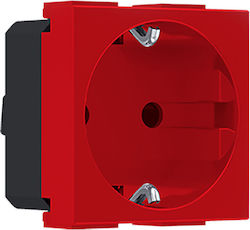 Aca Modys Single Power Safety Socket Red