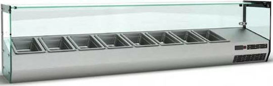Inox Dobros Vitrină de Răcire De Masă cu Capacitate 6x1/4 GN 135x34x45cm