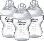 Tommee Tippee Set aus Plastikflaschen Closer to Nature mit Silikonsauger für 3+ Monate 260ml 3Stück 42253050