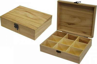 Next Wooden Craft Box 24177------2 Wooden Box with 9 Compartments 23.5x19x6.5cm