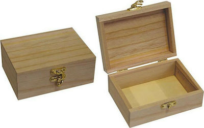 Next Wooden Craft Box 24183------2 Wooden Box 10x13.5x5.5cm with Clasp