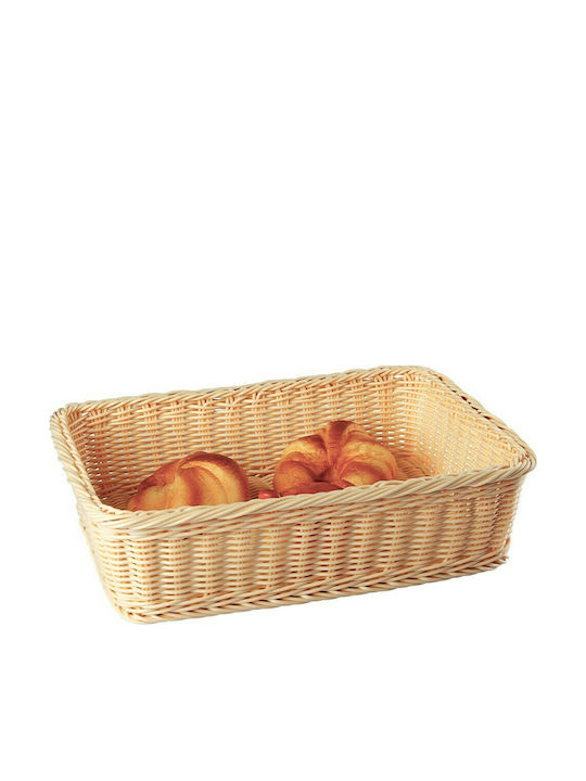 Sunnex Coș de pâine din ratan Bej 38x28.5x9cm