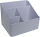 Plastic Pencil Holder in Gray Color 18x15x15cm