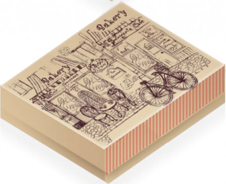Ready Set von 10 Boxen Konditorei 25x25x8cm Bakery No.15