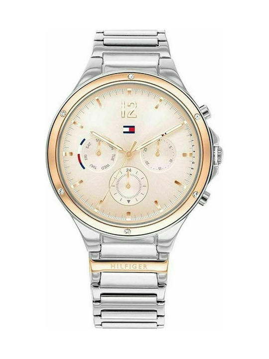 Tommy Hilfiger Eve Watch Chronograph with Silver Metal Bracelet
