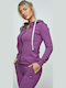 Women's Sweatshirt Jacket Hooded Purple