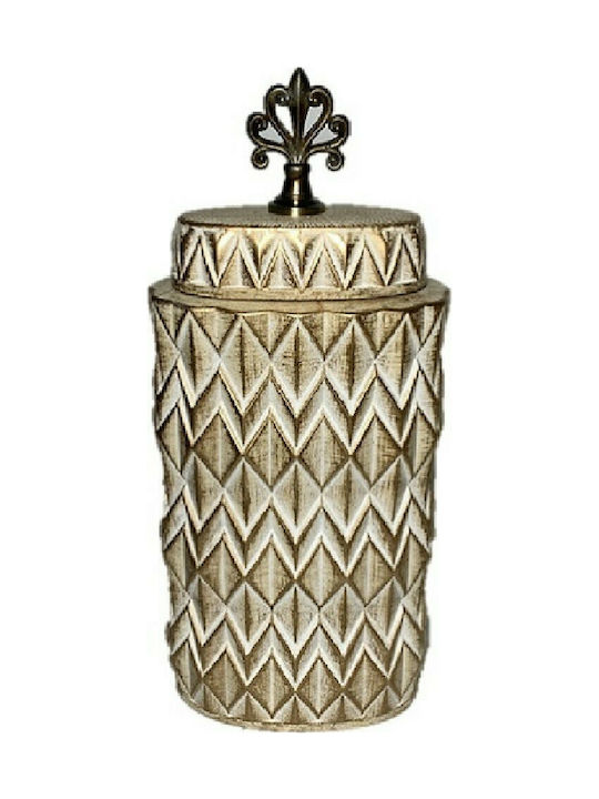 Espiel Decorative Vase Ecru 18.5x12x41cm