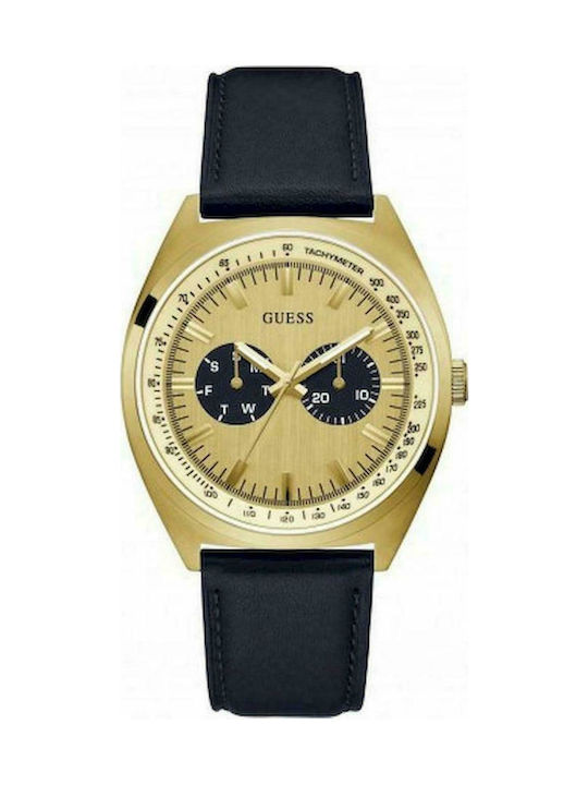 Guess Blazer Uhr Batterie mit Schwarz Lederarmband