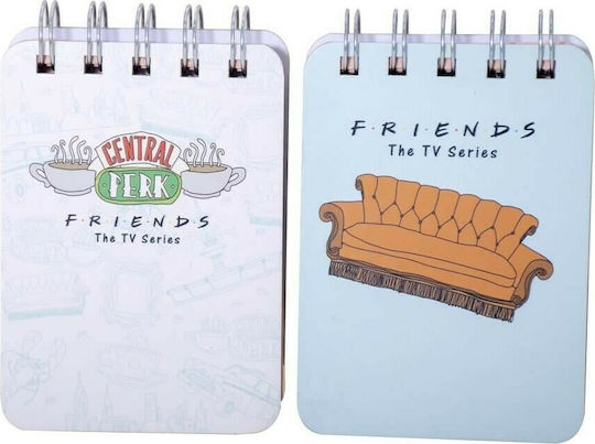 Blue Sky Studios Friends Set 2 Notepad Spiral 100 Sheets A7 with Blank Pages Blue