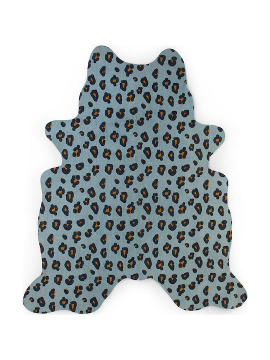 Childhome Leopard Kinder Teppich Blue 145x160cm