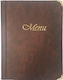 Menu Holder Made of PU Leatherette in Brown Colour 29.7x21 cm Menu A4 10 Pages