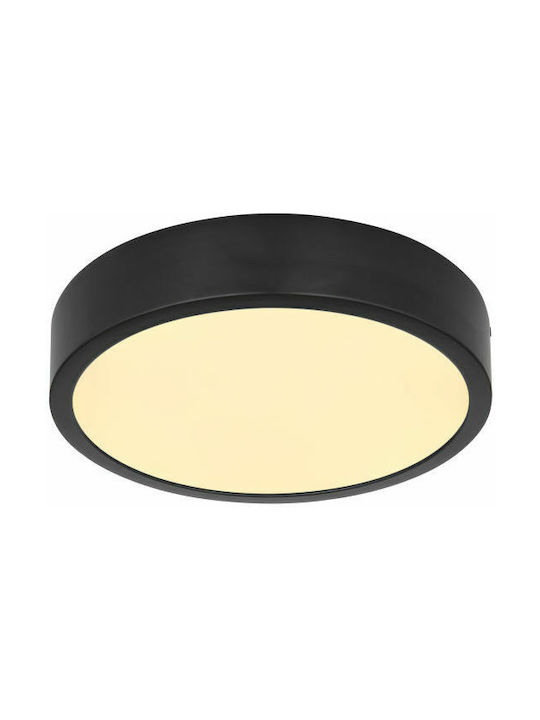 Globo Lighting Lucena Modern Metallic Ceiling Mount Light with Integrated LED in Black color