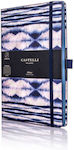 Castelli Shibori Mist Notebook A5 Ruled with Elastic and Pen Holder Purple