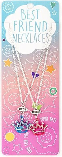 Gama Brands Best Friends Necklaces Игра за бижута Сини розови корони