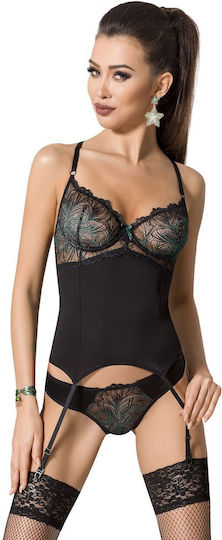 Passion Floris Corset Sexy Korsetts Schwarz