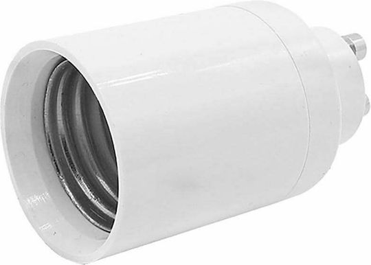 Vivalux Socket Adapter from GU10 to E27 in White color Set 1pcs VIV004416