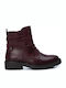 Xti Women's Combat Boots Burgundy