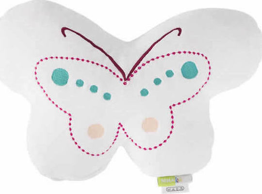 Nima Pernă Decorativă pentru Pătuț Butterfly Ecru 40x40cm