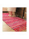 Sidirela Fiesta Rug Rectangular Cotton with Fringes Red
