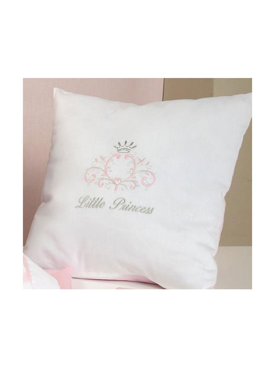 Baby Oliver Διακοσμητικό Μαξιλάρι Κούνιας Little Princess Ροζ 35x35cm