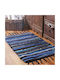 Sidirela Fiesta Rug Rectangular Cotton with Fringes Blue