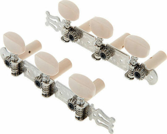 Dixon Κλειδιά για Ακουστική Κιθάρα SKG-354 Silver Machine Head for Classical Guitar