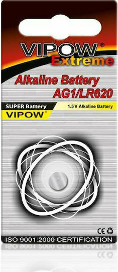 Vipow Extreme AG1/LR620 Алкален Батерия За часовници LR60 1.5V 1бр