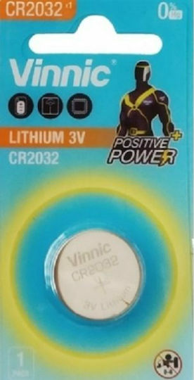 Vinnic Positive Power Batterie Lithium für Uhren CR2032 3V 1Stück