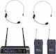 Prodipe Uhf B210 DSP Headset Duo Wireless Condensator (Diafragmă Mică) Microfon de tip casca pentru Vocale