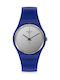 Swatch Wakati Watch with Blue Rubber Strap